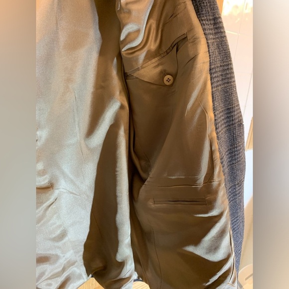 Cricketeer Sport Coat Mens Gray Wool Blend Windowpane Plaid Blazer 2 Button 41R - Picture 9 of 9